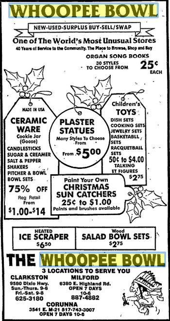 Whoopee Bowl - November 1988 Ad (newer photo)